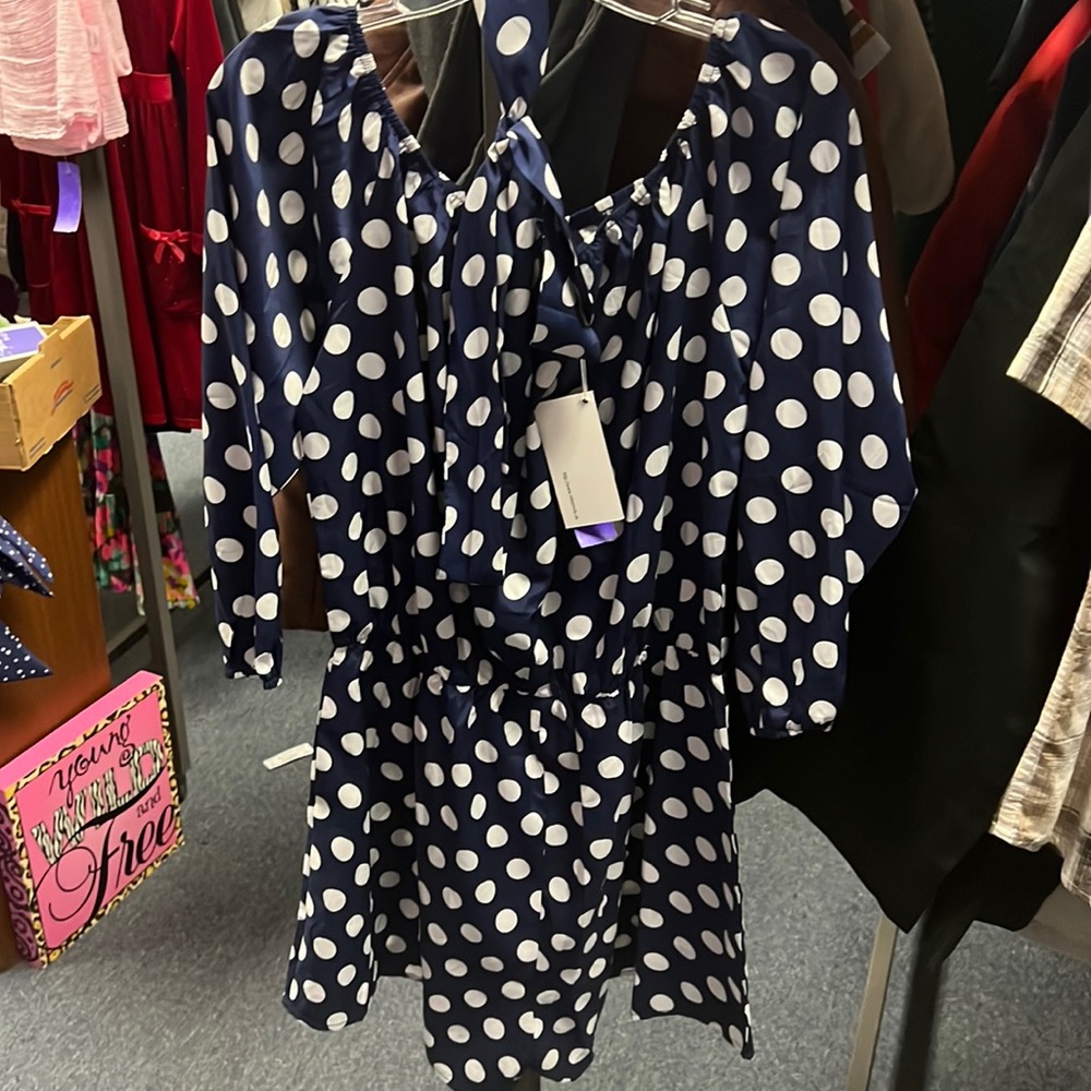 💜Missmoly Blue White Romper XL
